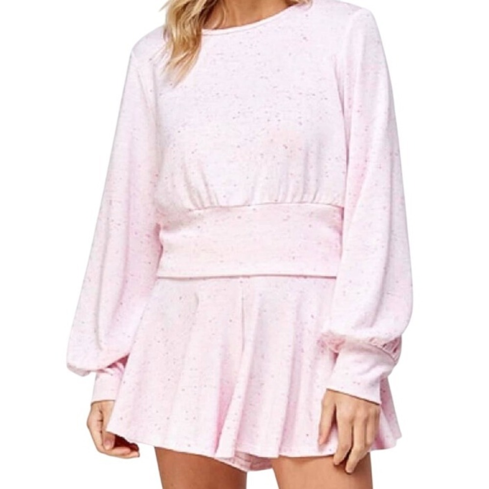 Pink Long Sleeve Skort Lounge Set | Dear‎ Apple | Large | NWOT | SKU136